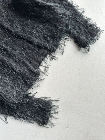 HISAKO TAKENAKA - 2000s HANDMADE KNIT OPEN FRONT CARDIGAN