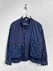 1980s BOMBER JACKET WITH CROCHET PANEL INSERTS