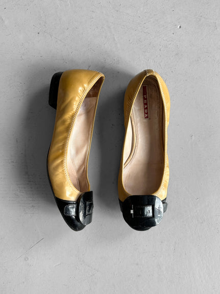 PRADA - F/W 2008 BICOLOR BALLERINA FLATS