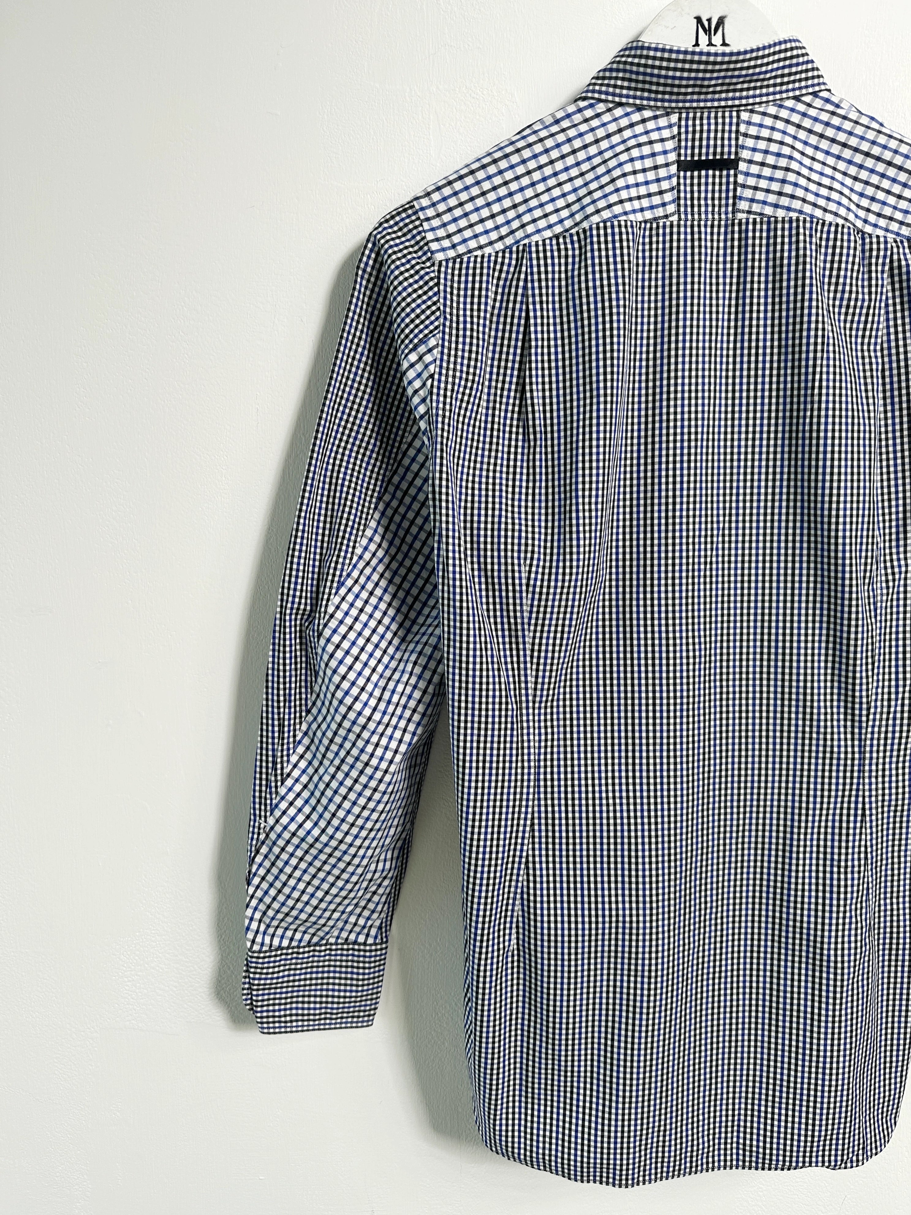 JUNYA WATANABE COMME DES GARÇONS - S/S 2010 GINGHAM CHECKS SHIRT WITH CURVED SLEEVE