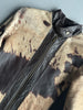 ANNA BIAGINI - 1990s CALF HAIR LEATHER LONG JACKET