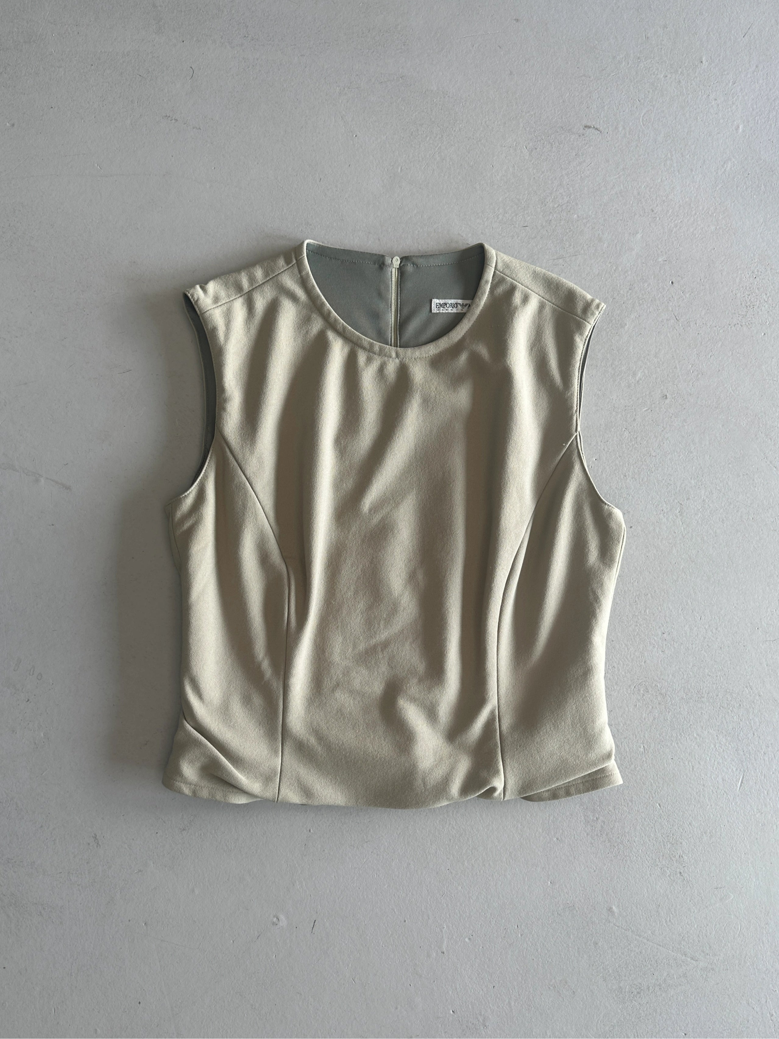 EMPORIO ARMANI - 1990s ZIPPED BACK VEST TOP