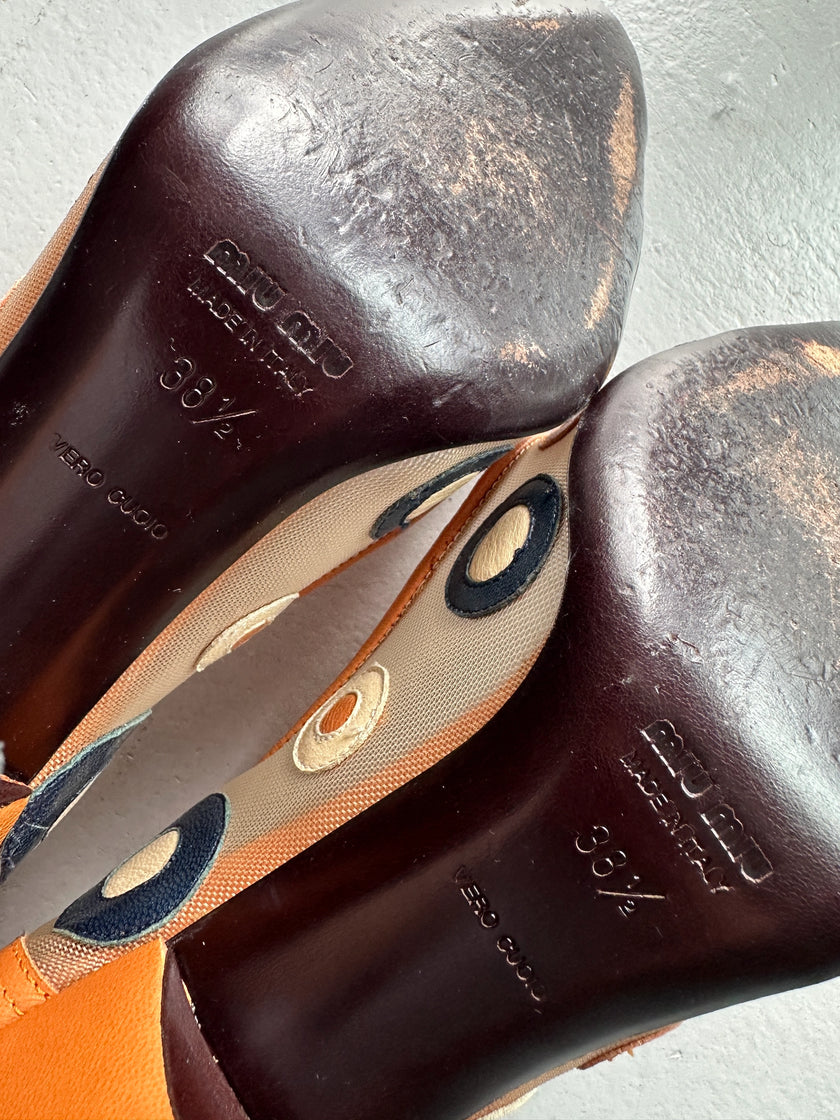 MIU MIU - 1990s WAFFLE COURT HEELS