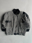 ITALIAN LABEL 1980s 2 IN 1 BOXY FIT DENIM BOMBER JACKET GILET