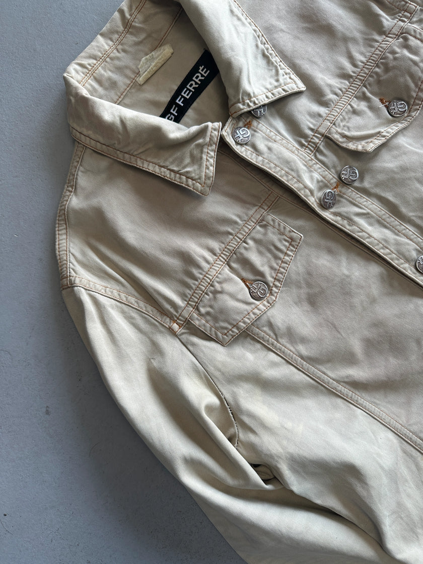 GIANFRANCO FERRÉ GF - 1990s DOUBLE BUTTON FRONT LIGHT JACKET
