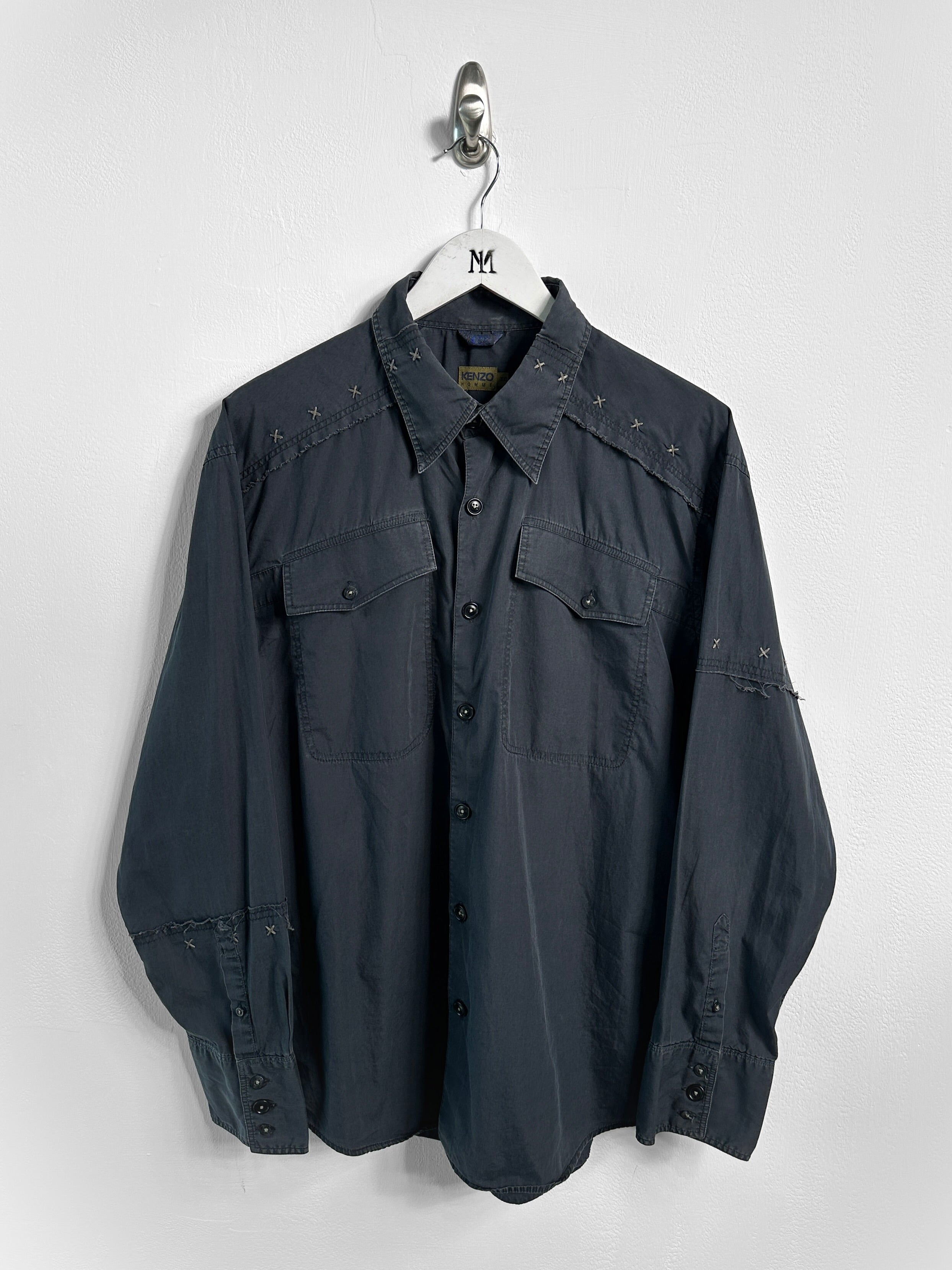 KENZO - early 2000s LONG SLEEVE WESTERN SHIRT