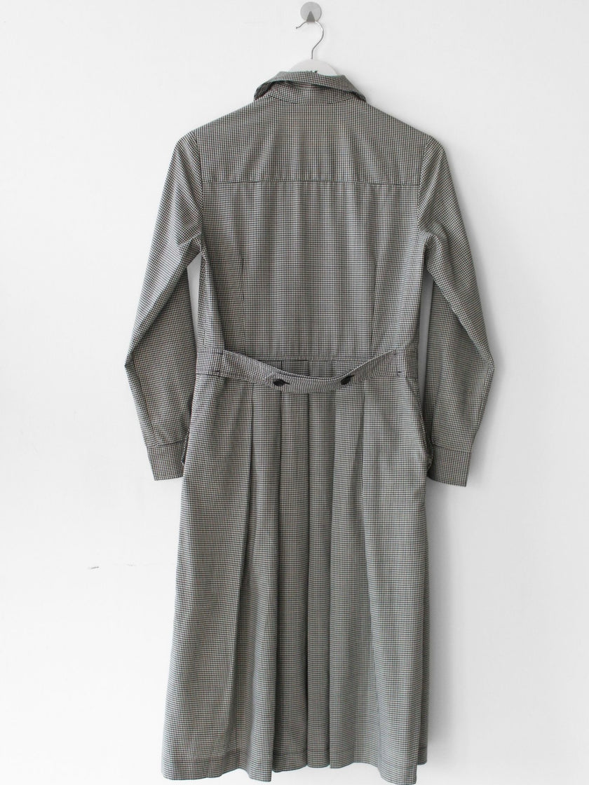COMME DES GARÇONS - A/W 2018 BUTTONED FRONT GINGHAM CHECK COLLARED DRESS
