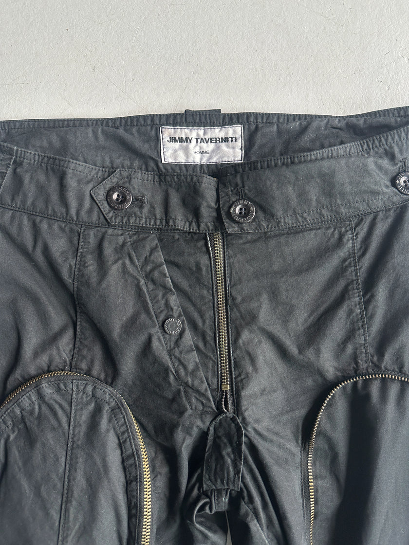 TAVERNITI - 1980s OVERSIZED MULTI POCKET AVANT GARDE TROUSERS