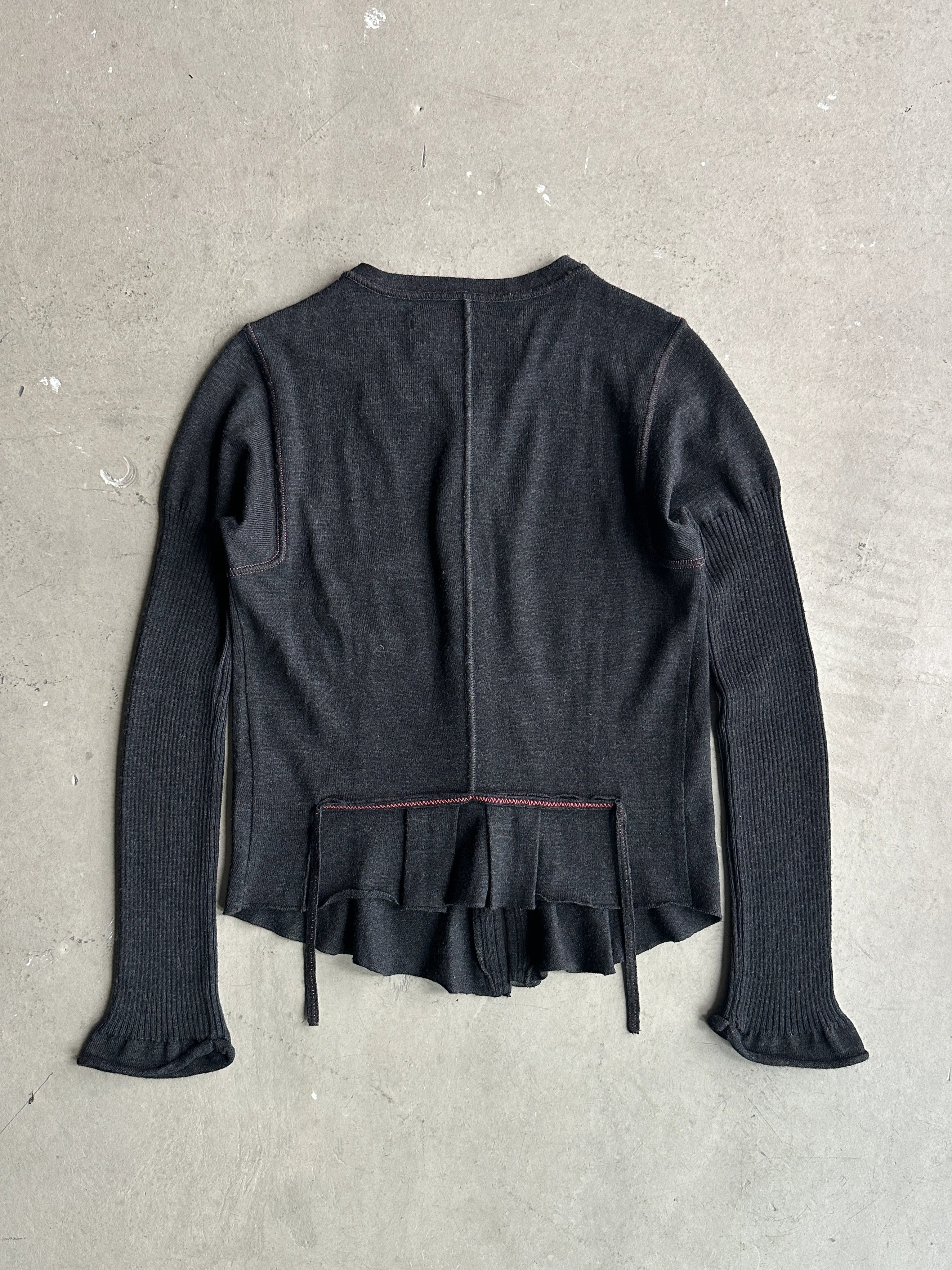 MARITHÉ + FRANÇOIS GIRBAUD - 1990s ROUND NECK KNIT CARDIGAN