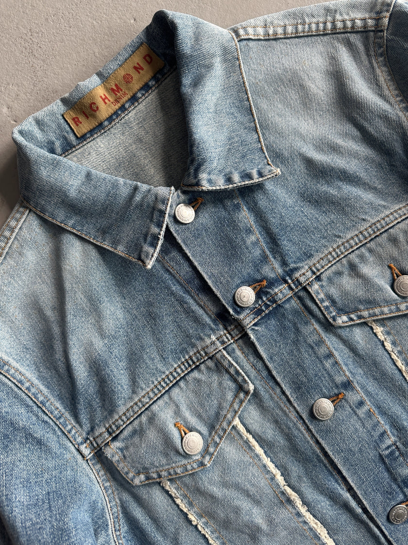 JOHN RICHMOND - S/S 2004 DECONSTRUCTED UNION JACK DENIM JACKET