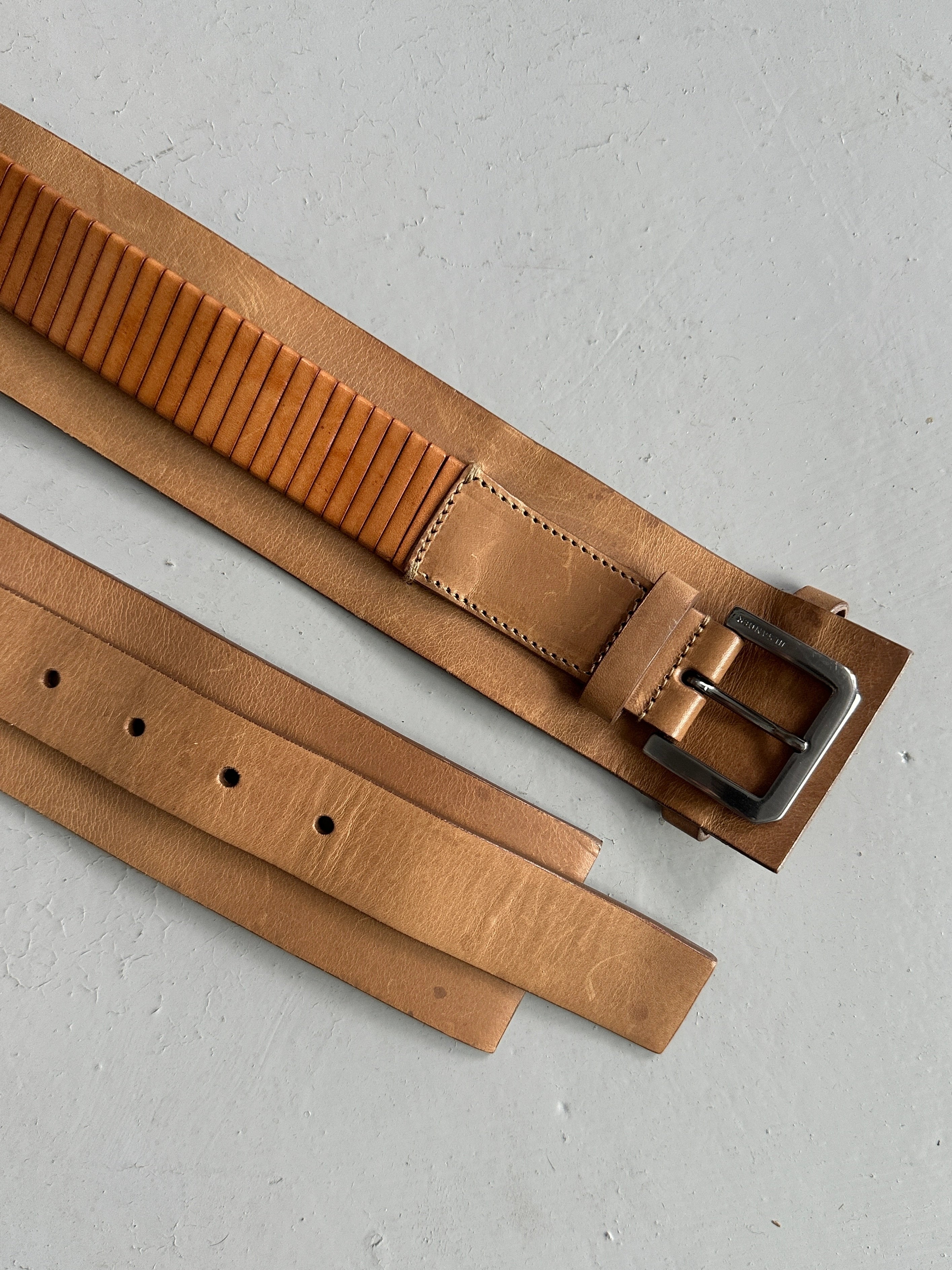 JIL SANDER - early 2000s LEATHER BELT