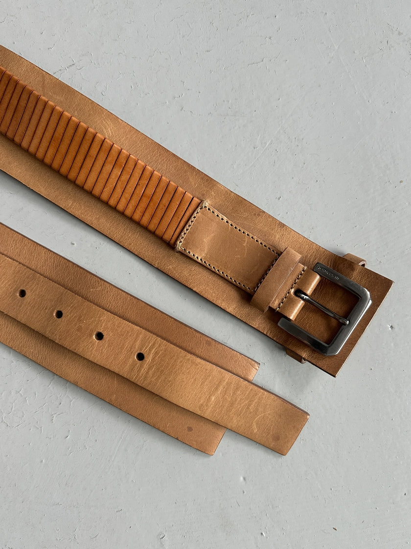 JIL SANDER - early 2000s LEATHER BELT