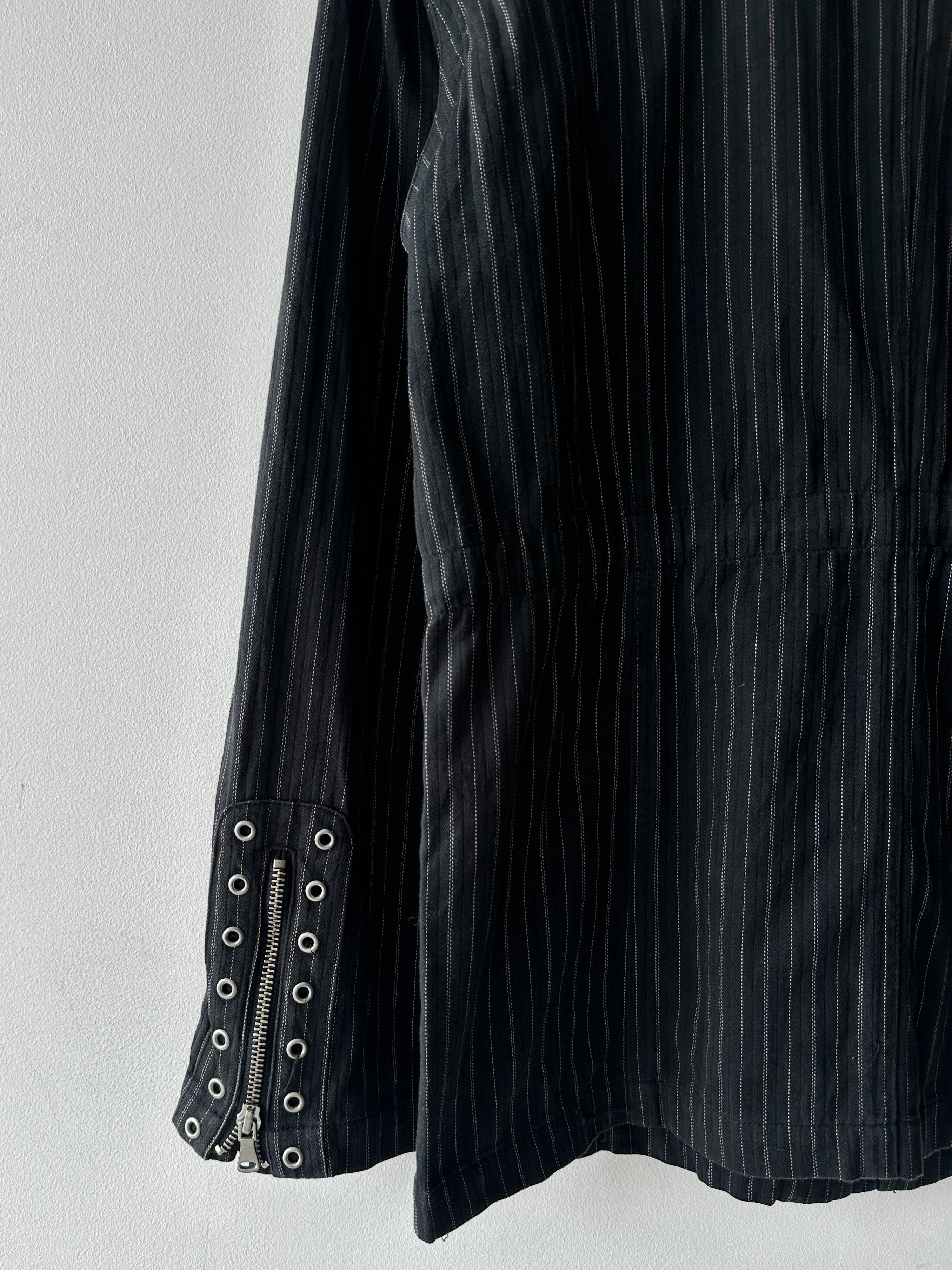 SEMANTIC DESIGN - 2000s 2 IN 1 PINSTRIPED JACKET GILET