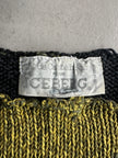 ICEBERG BY J.C. DE CASTELBAJAC - 1980s DISTRESSED COLLAR KNIT JUMPER