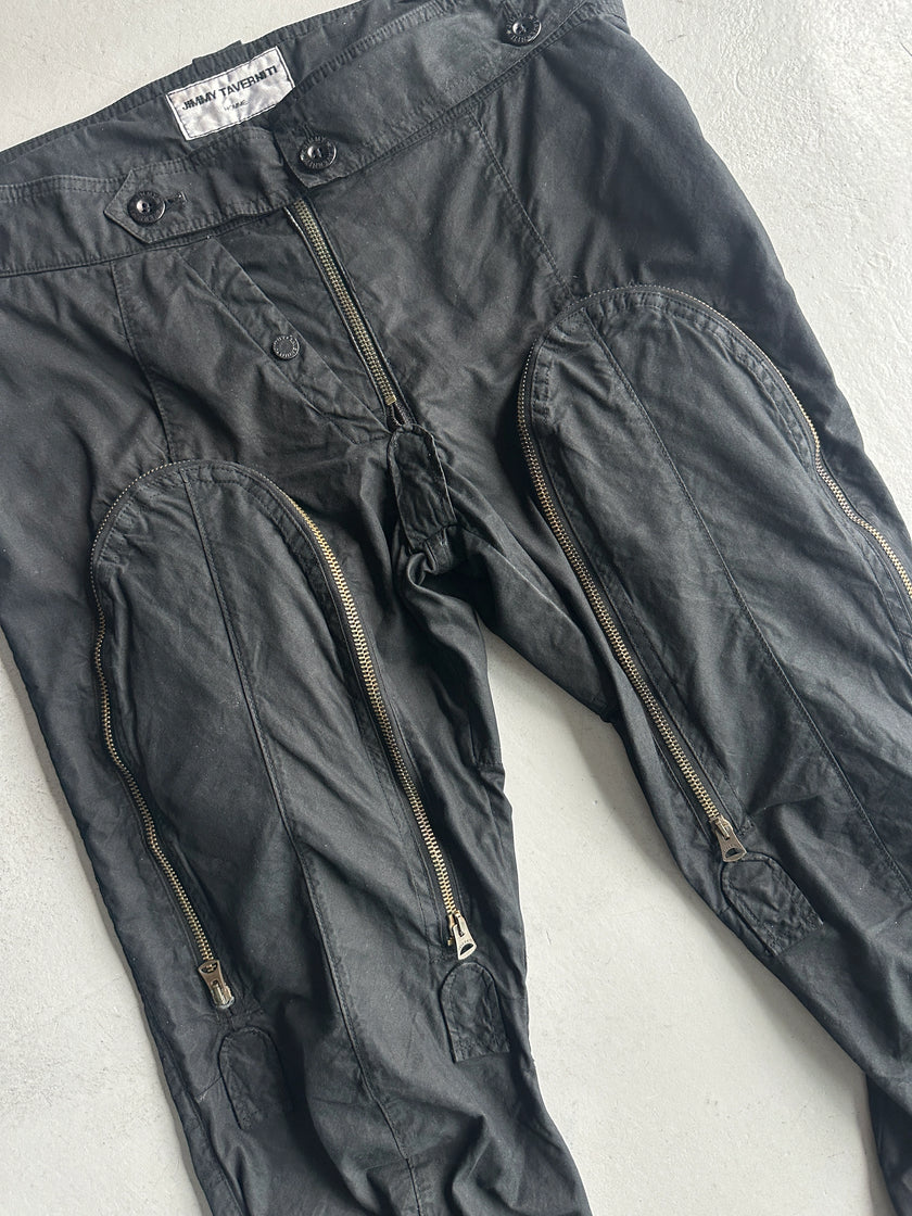 TAVERNITI - 1980s OVERSIZED MULTI POCKET AVANT GARDE TROUSERS