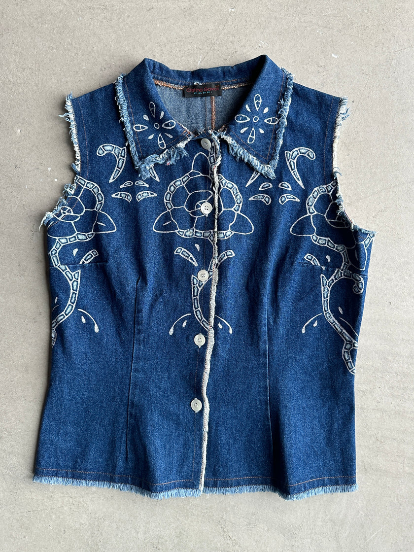 1990s DENIM VEST GILET