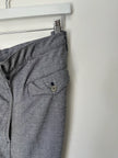 YOHJI YAMAMOTO - S/S 1999 STRIPED TROUSERS WITH ADJUSTABLE TIE HEMS