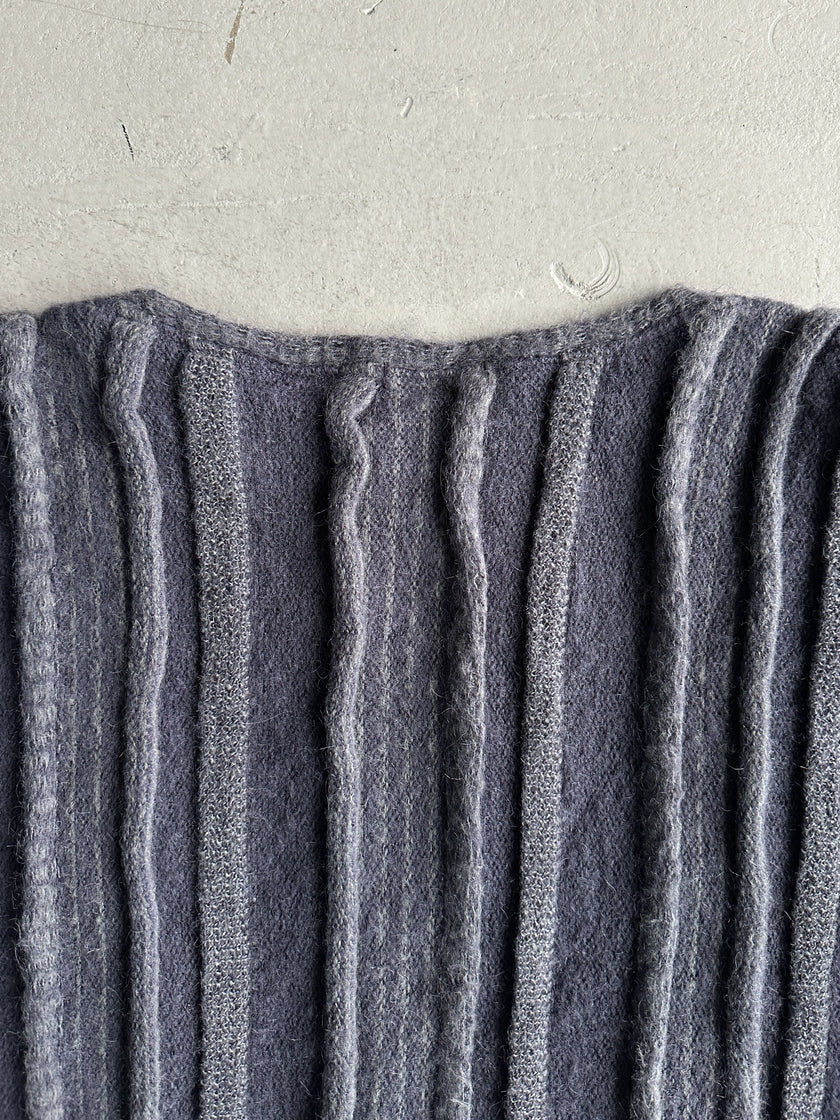 ISSEY MIYAKE - 1980s 3D BATWING SLEEVE KNIT JUMPER