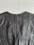 1980s STITCHED PANELING LEATHER VEST