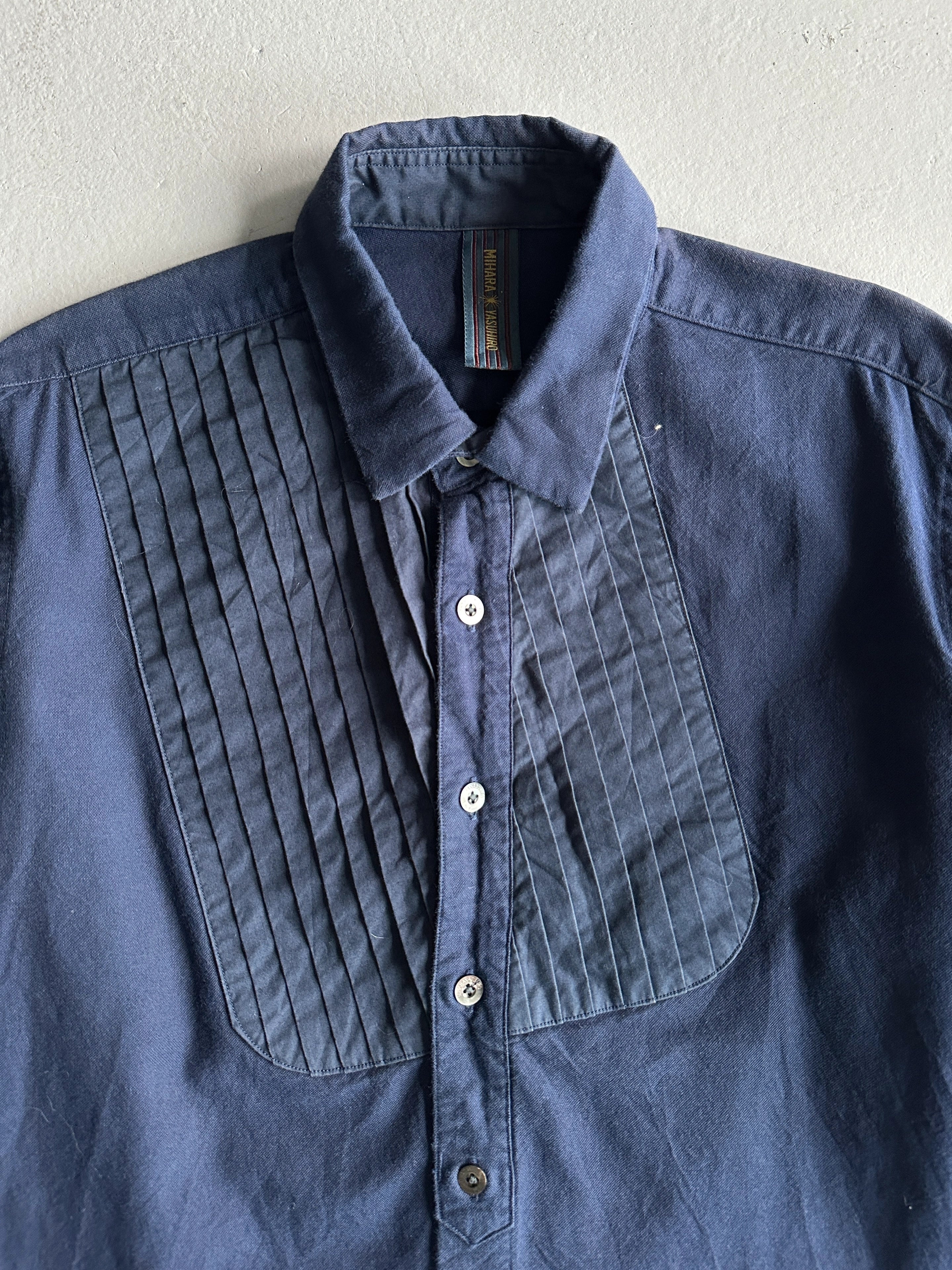 MIHARA YASUHIRO - 2000s PINTUCKED BIB PANEL SHIRT