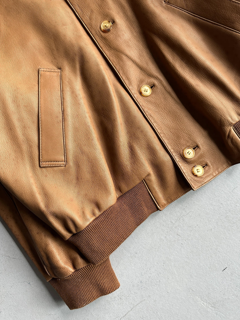 LOEWE - 1990s SOFT LEATHER BOMBER JACKET