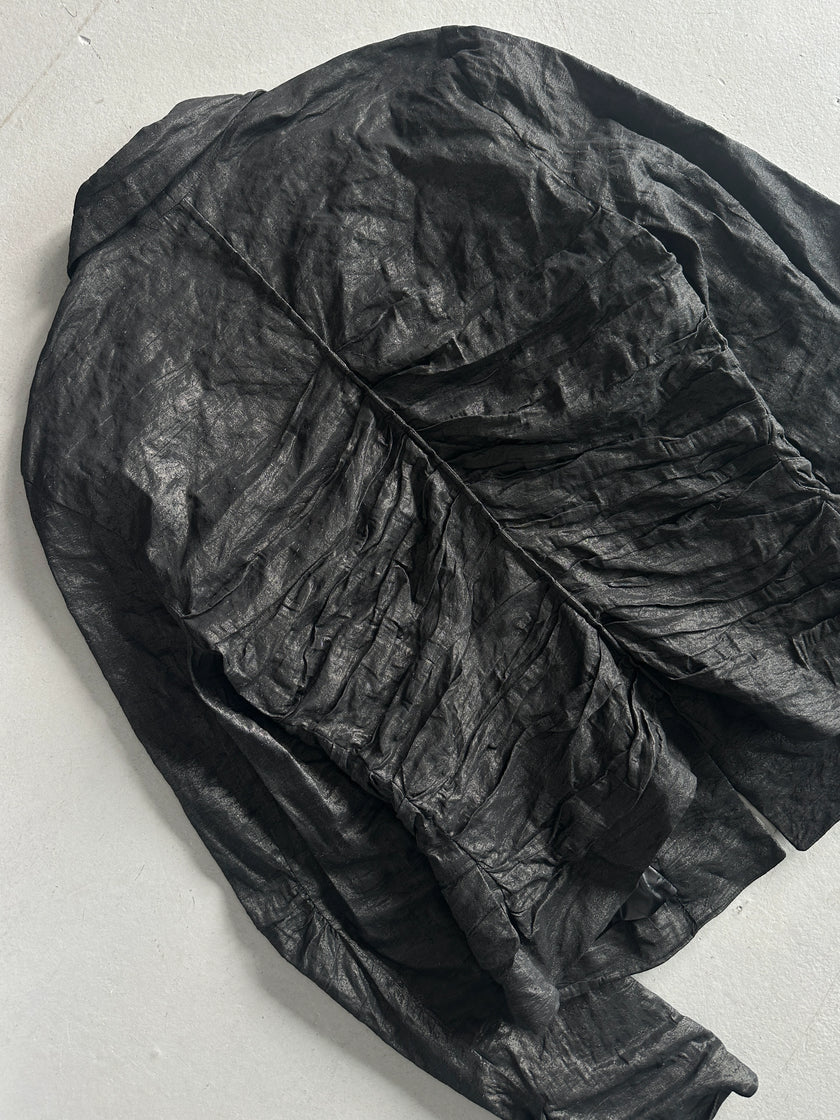 PLEIN SUD - 1990s RUCHED FRONT AND BACK METALLIC BLAZER