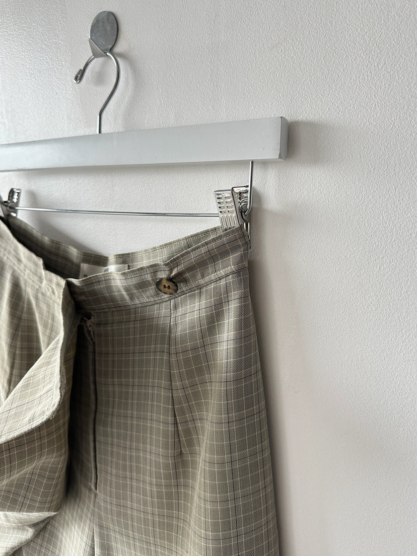 BALENCIAGA - 1990s CHECKED SKIRT PANTS