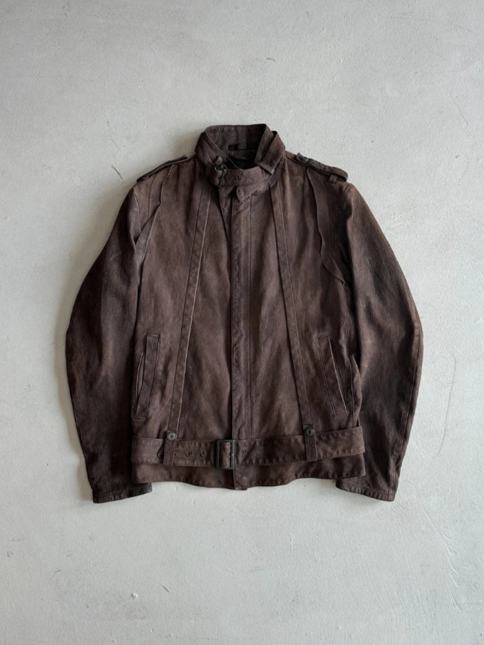 YOHJI YAMAMOTO 1990s CALF LEATHER BIKER JACKET