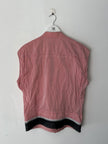 BIKKEMBERGS - early 2000s 2 IN 1 NYLON JACKET GILET WITH ZIP OFF LEATHER HEM PANEL