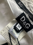 DOLCE & GABBANA - early 2000s STRAIGHT FIT TROUSERS WITH SILK BAND AT WAIST
