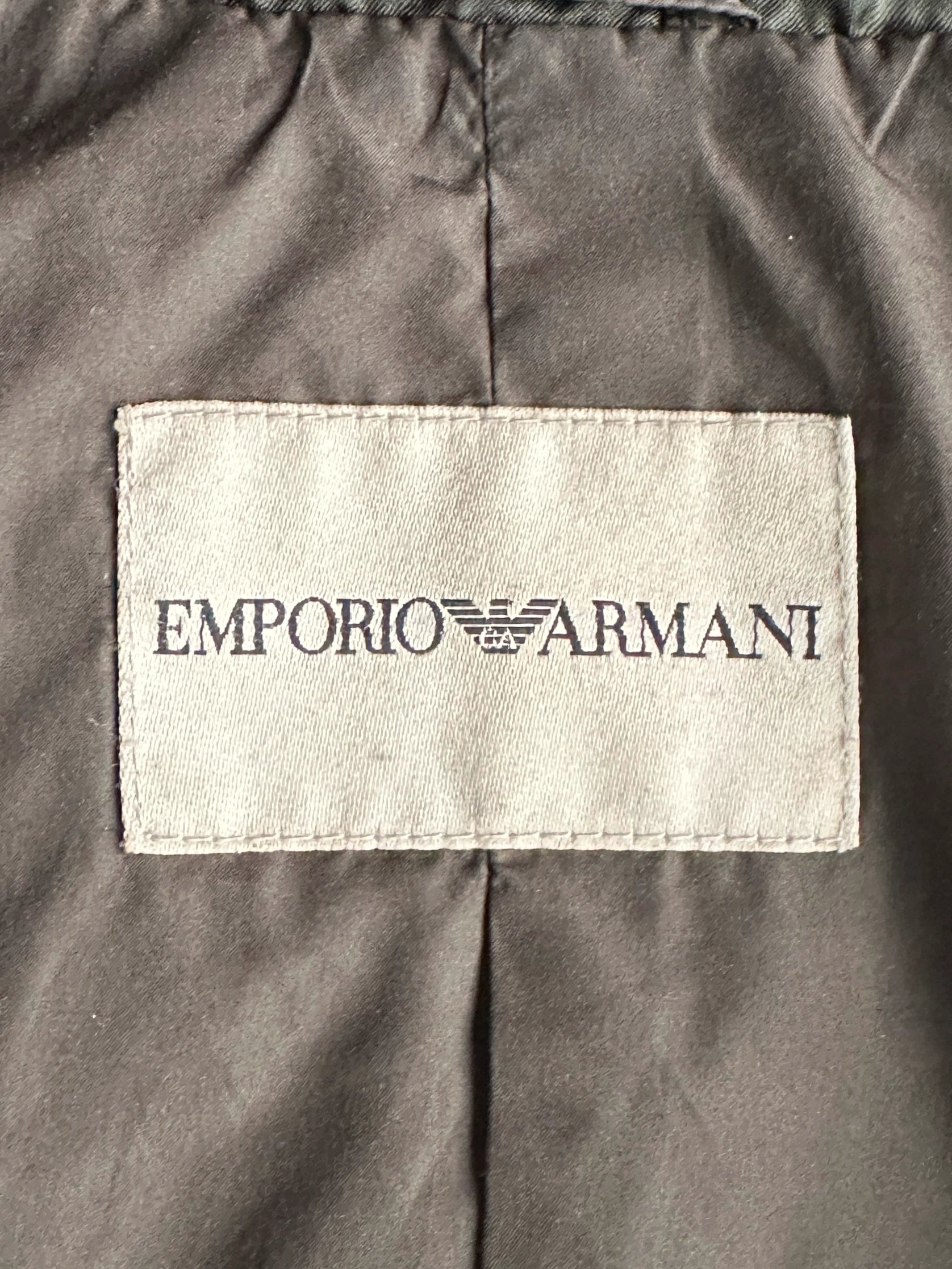 EMPORIO ARMANI - early 2000s ASYMMETRICAL FRONT CLOSURE FUNNEL NECK JACKET
