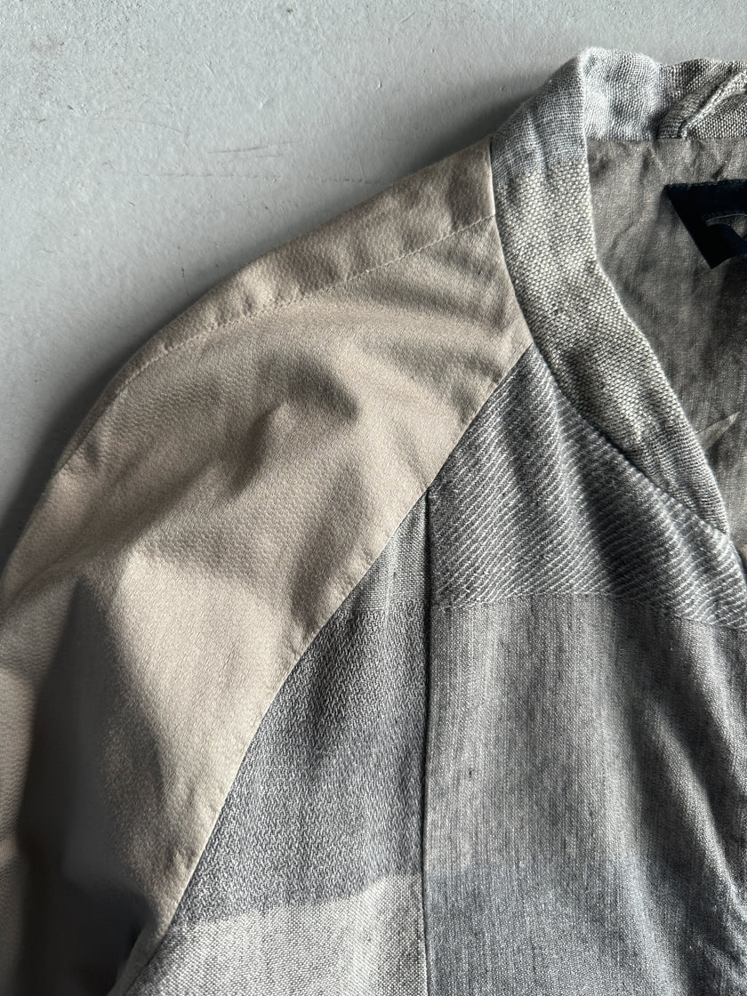 DIESEL - 2000s LINEN ZIPPED JACKET