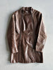 1990s DUAL ZIP FRONT LONG LEATHER JACKET