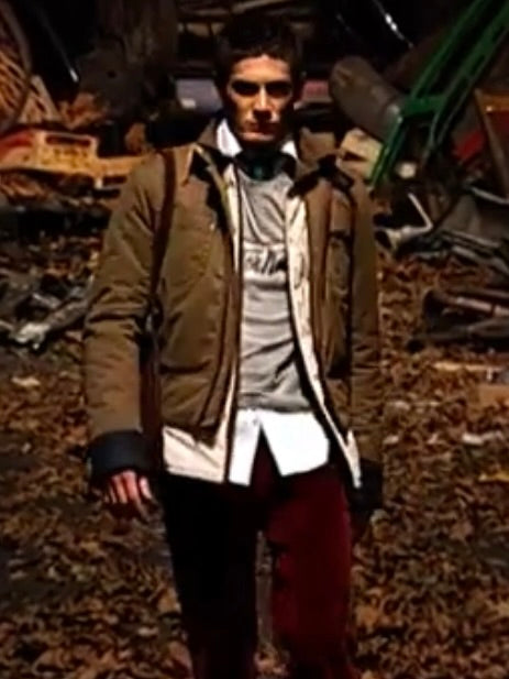 DSQUARED2 - F/W 2002 HOMELESS COLLECTION LAYERED DENIM SLEEVE JACKET WITH LEATHER DETAILS