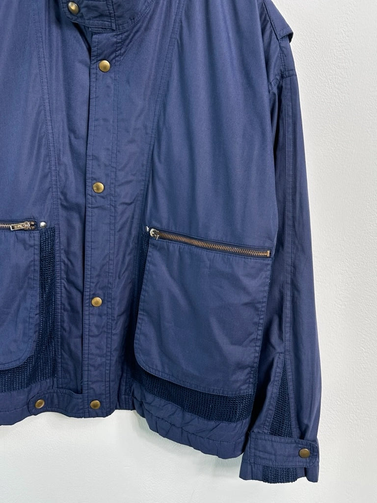 1980s BOMBER JACKET WITH CROCHET PANEL INSERTS