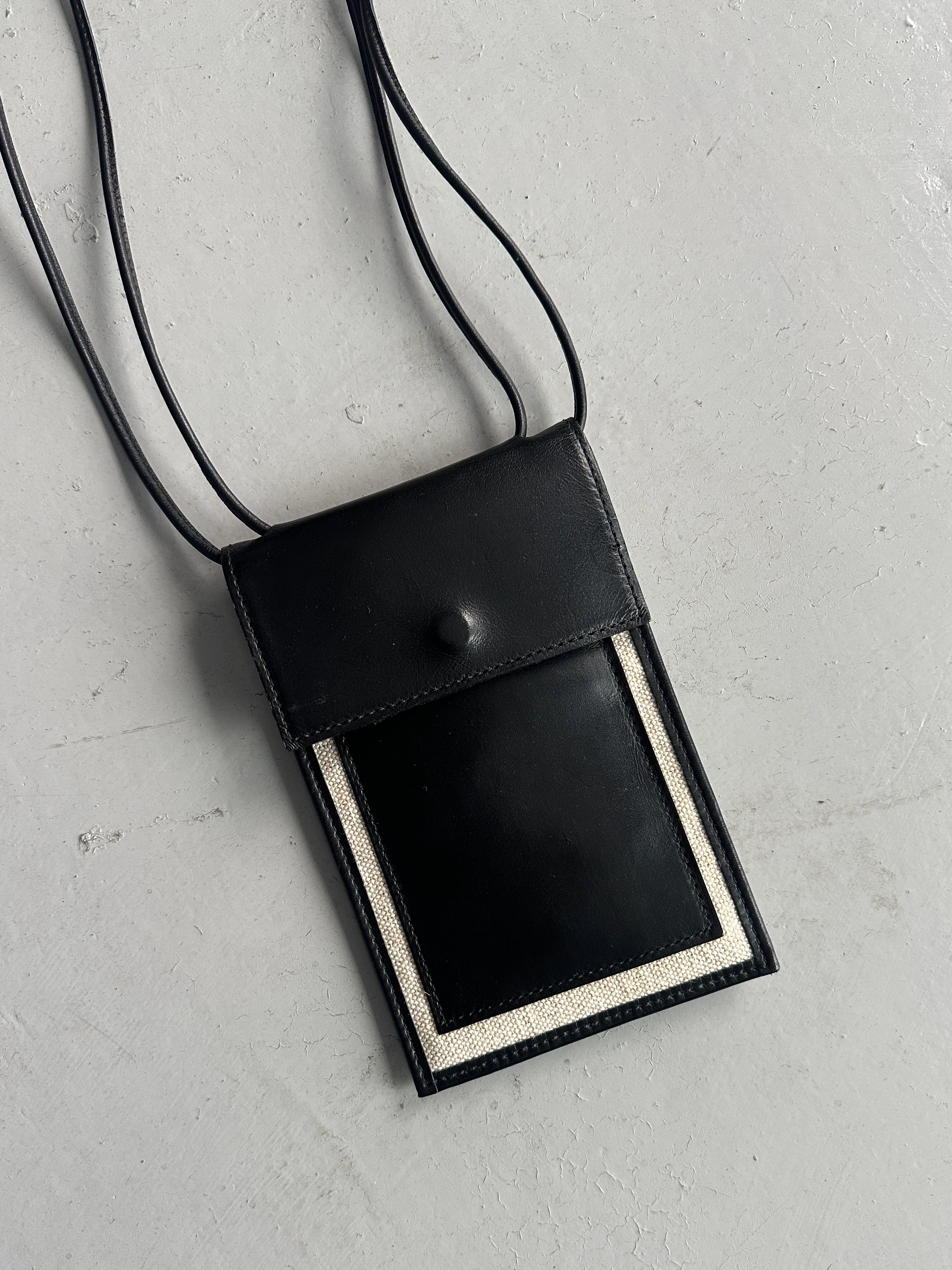YOHJI YAMAMOTO Y'S - early 2000s LEATHER POUCH BAG