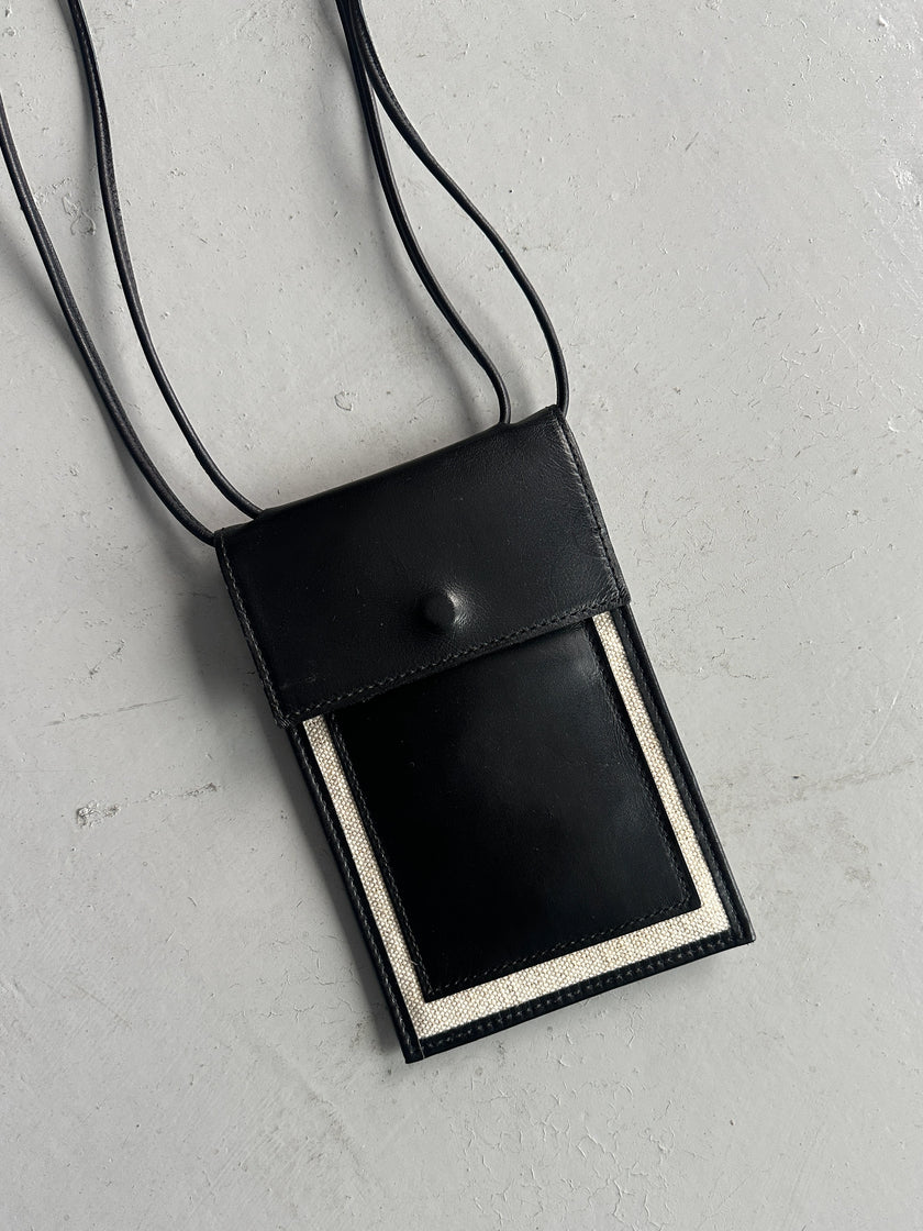 YOHJI YAMAMOTO Y'S - early 2000s LEATHER POUCH BAG