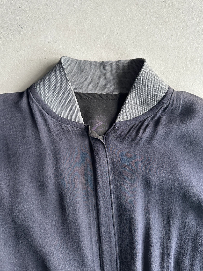 YOHJI YAMAMOTO - S/S 2001 ASYMMETRICAL SILK BLOUSE CARDIGAN