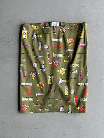 ICEBERG - 1990s COSMETICS PRINT SKIRT