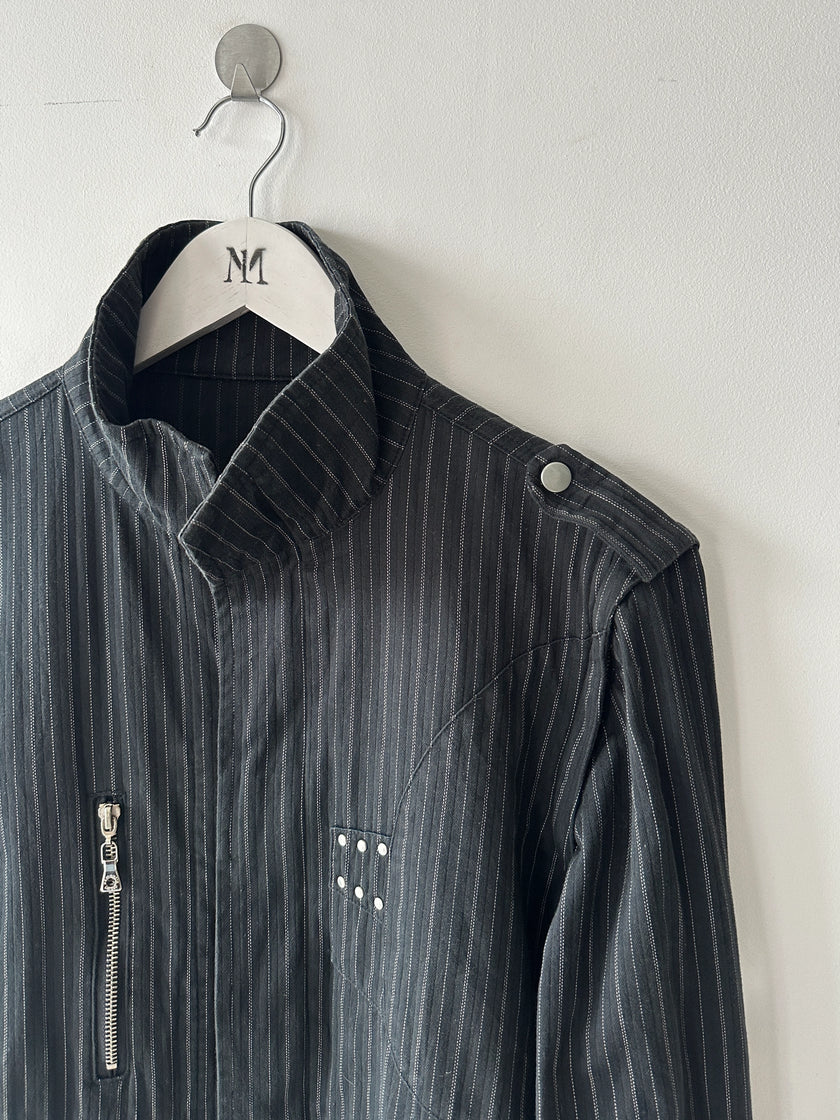 SEMANTIC DESIGN - 2000s 2 IN 1 PINSTRIPED JACKET GILET