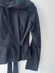 JAPANESE LABEL 2000s PANELED BLOUSE WITH SCULPTURAL COLLAR