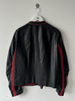 ARMANI COLLEZIONI - 1990s BIKER LEATHER JACKET WITH CURVED SLEEVE