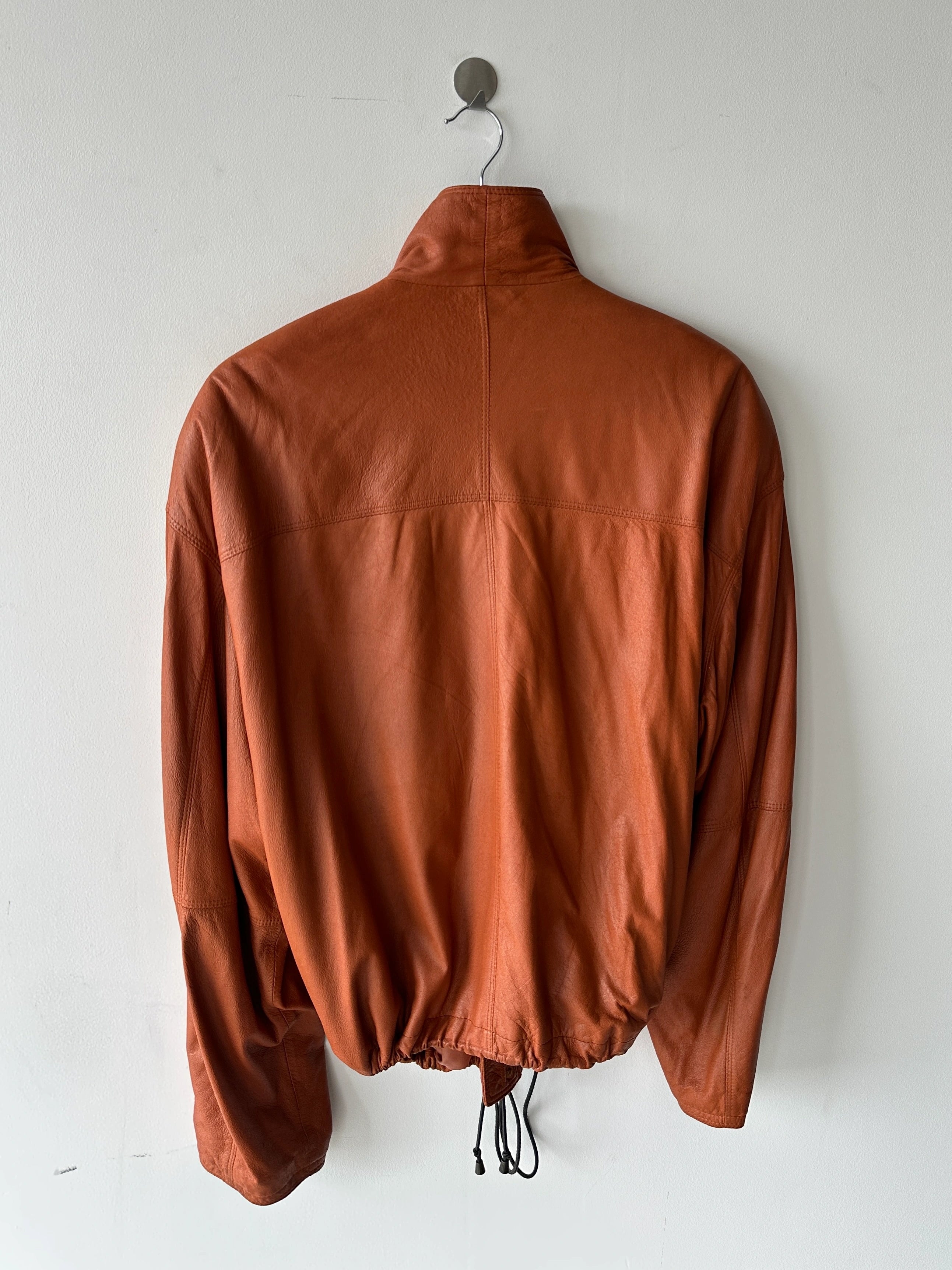 LA MATTA - 1980s SOFT LEATHER JACKET WITH DRAWSTRING HEM