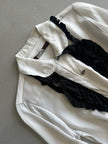 COMME DES GARÇONS - A/W 2010 RUFLLED FRONT SILKY LONG SLEEVE SHIRT