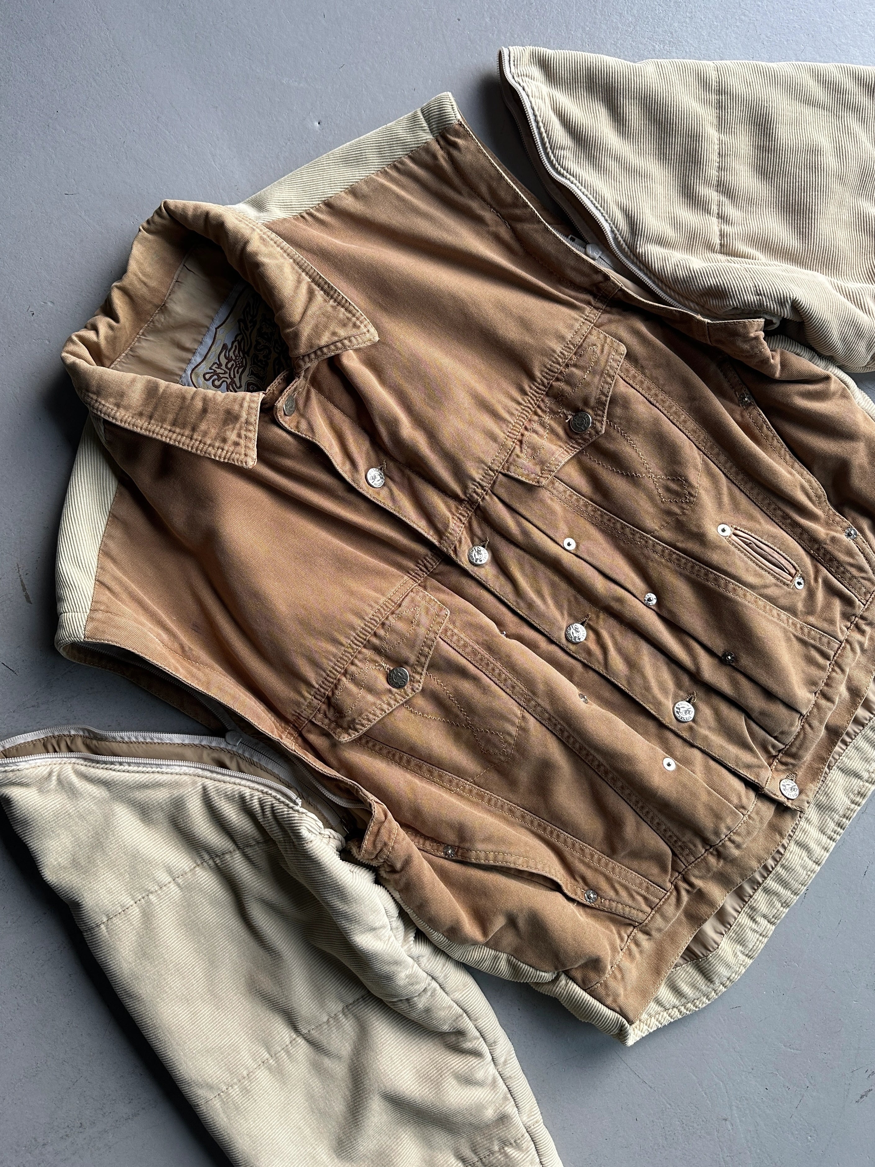 DIESEL - 1980s SAMPLE 2 IN 1 BOMBER JACKET GILET WITH REMOVABLE SLEEVE