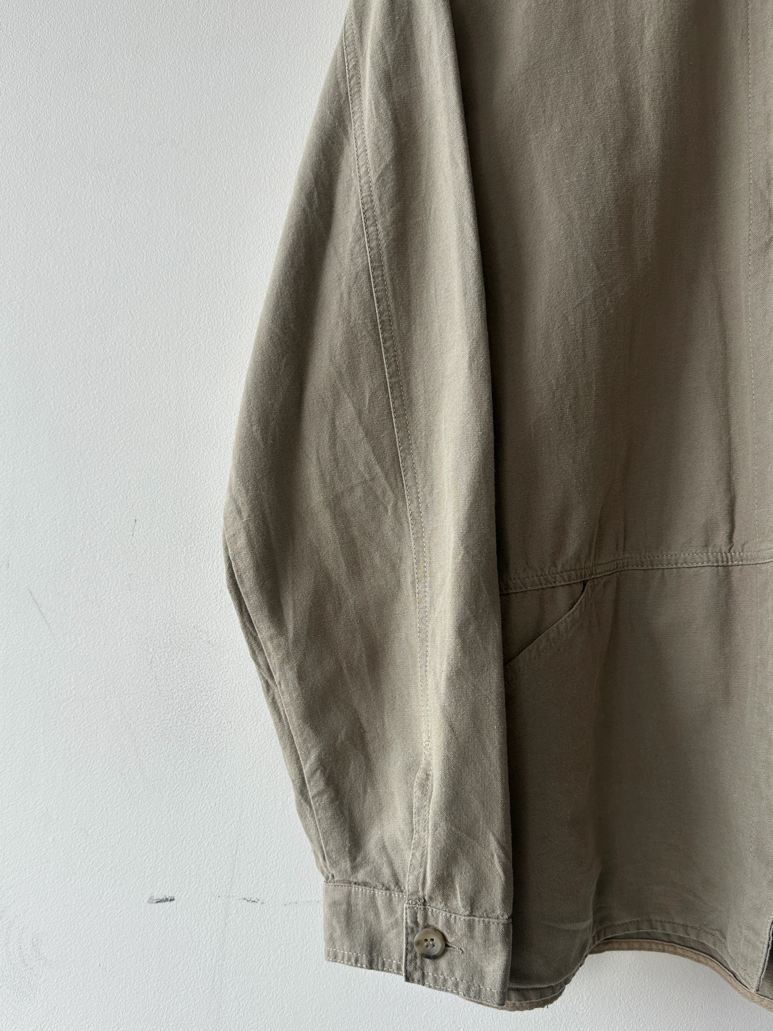 ARMANI JEANS - early 1990s ZIPPED CANAPA SHIRT