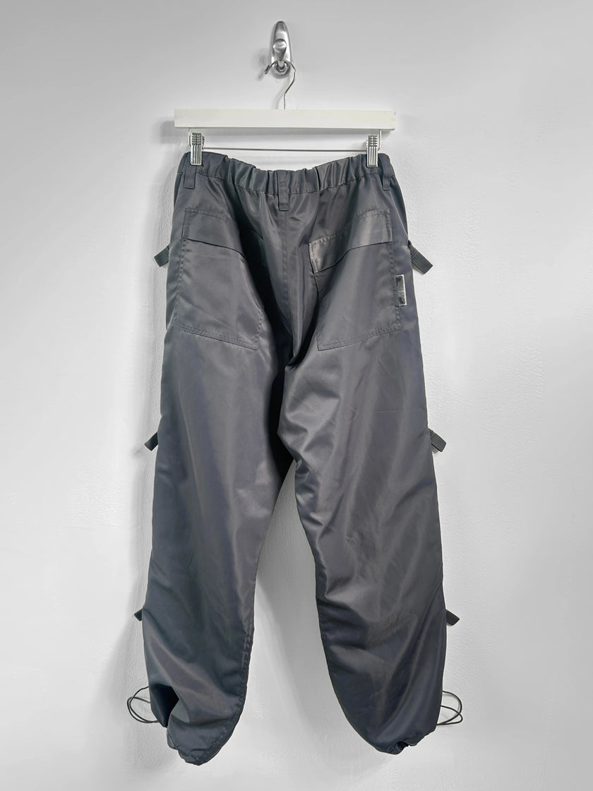FINAL HOME - early 2000s TECHNICAL TROUSERS WITH SIDE BUTTON DETAILS
