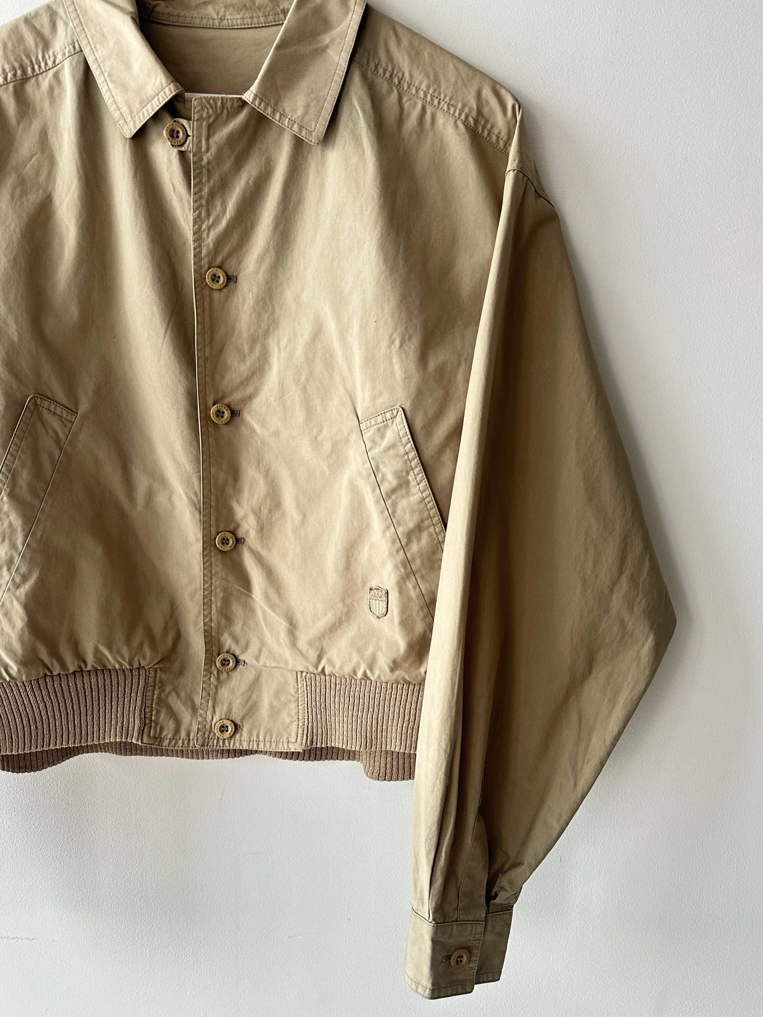 VALENTINO - 1980s CROP FIT LIGHT BOMBER JACKET