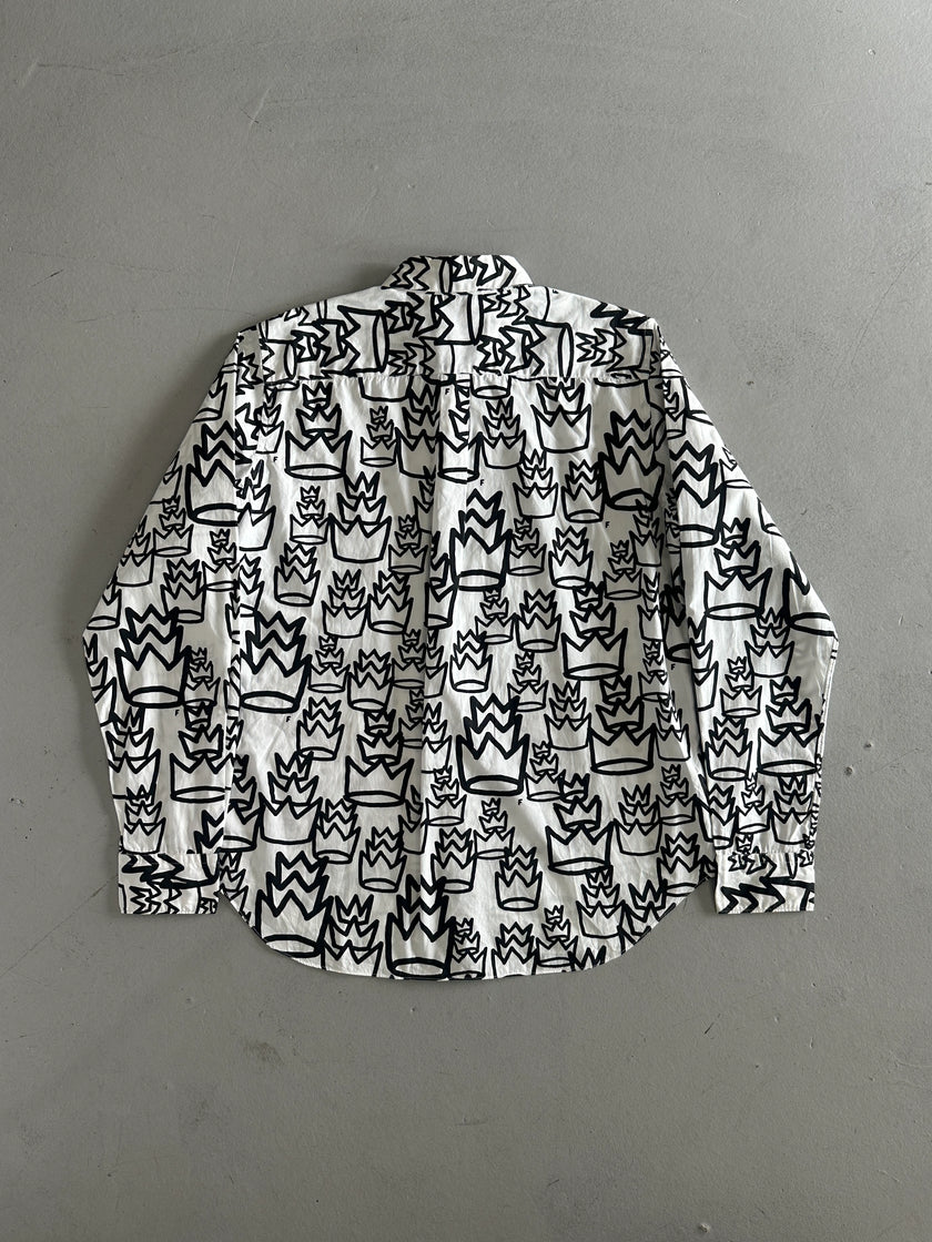 COMME DES GARÇONS - S/S 2013 POLKA DOTS FRONT PRINTED LONG SLEEVE SHIRT