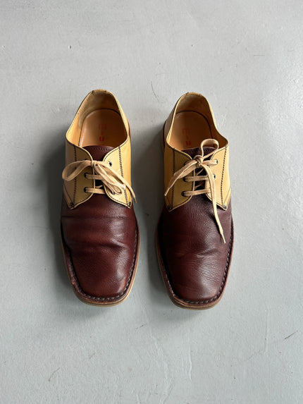 MIU MIU - F/W 1999 BUBBLE SOLE LACE UP OXFORD LEATHER SHOES
